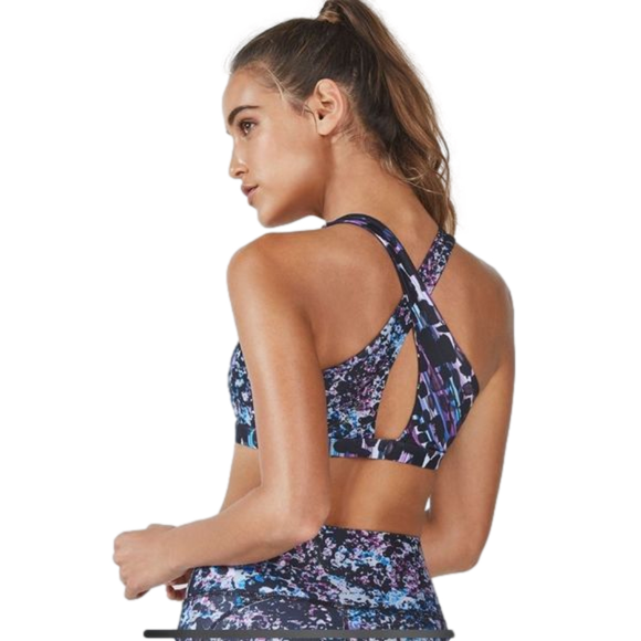 Fabletics Ellie Sports Bra in Violet Storm sz M - Picture 2 of 10